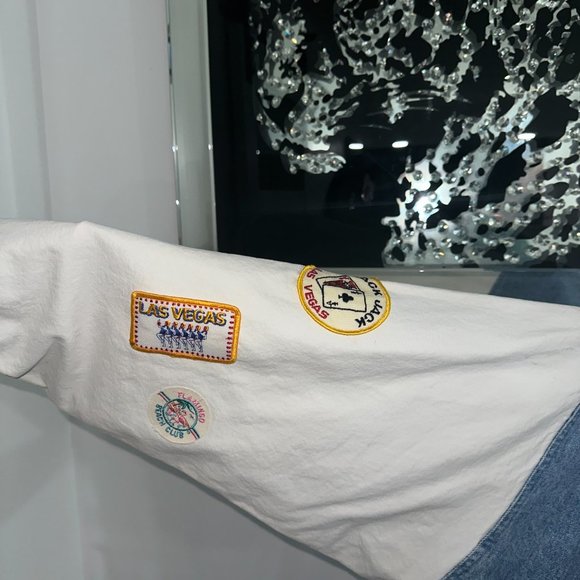 🥊🏛🎲 Caesar’s Palace Las Vegas Bomber Jacket Jean Men's M Mike Tyson 🎲🎰🥊 - Picture 3 of 4